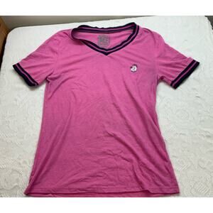 RARE Women's XL Despicable Me Minion Mayhem PINK T-SHIRT V Neck - FLUFFY UNICORN